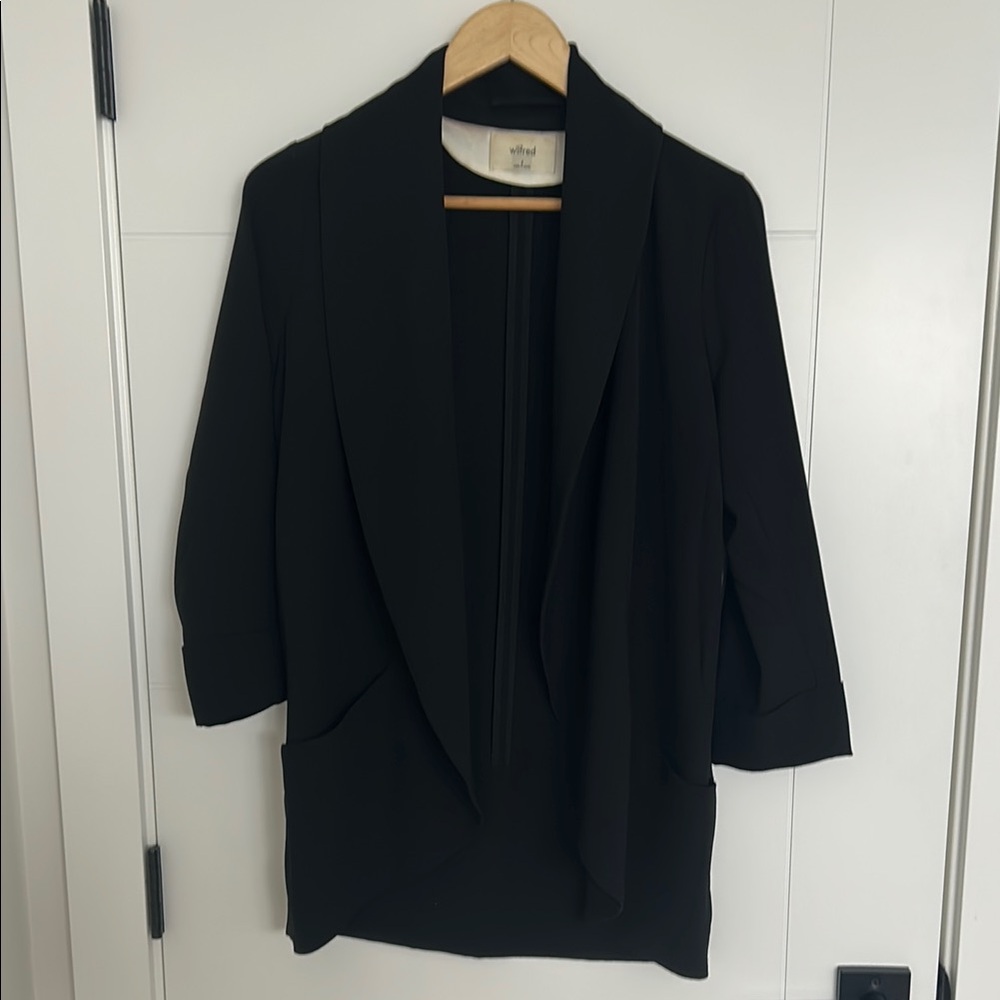 Wilfred Black Blazer Oversized Suit Jacket